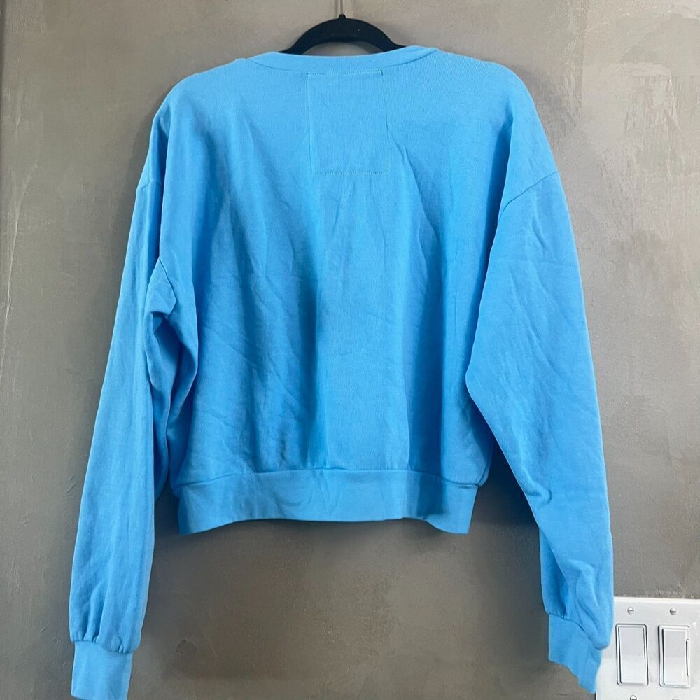 Aviator Nation Rainbow Embroidery Relaxed Crew Sweatshirt XS NEW - Picture 4 of 4